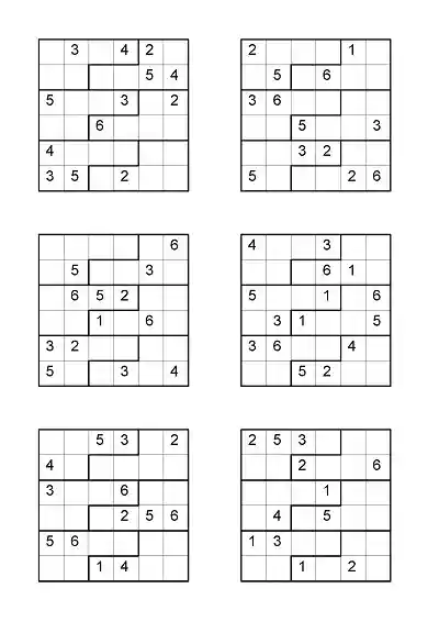 Figürlü Sudoku Etkinlikleri (6x6) - Seviye 1