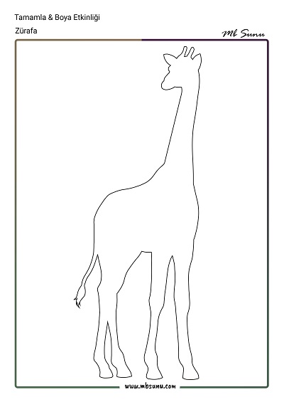 Tamamla Boya Etkinliği - Zürafa