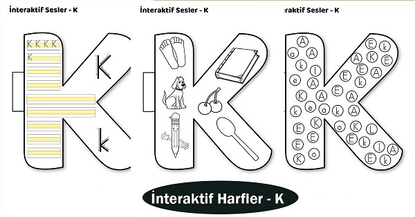 1. Sınıf İlk Okuma K Sesi - Katlı İnteraktif Ses Etkinliği