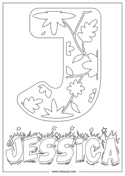 Coloring Page For Name - Jessica