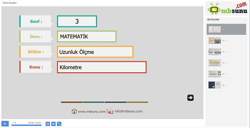 3.Sınıf Matematik - Kilometre Sunusu