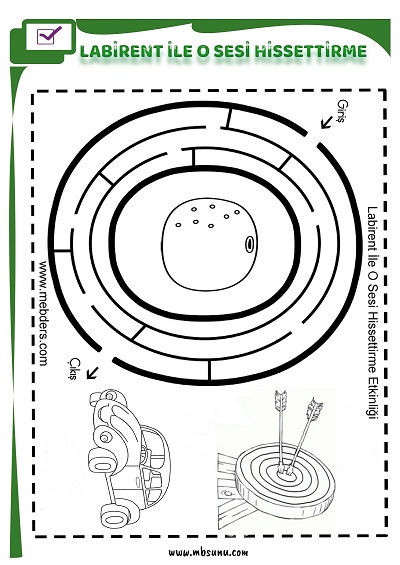 1. Sınıf İlk Okuma Labirent İle O Sesi Hissettirme Etkinliği