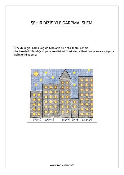 2. Sınıf Matematik - Şehir Dizisi Çizerek Çarpma İşlemi