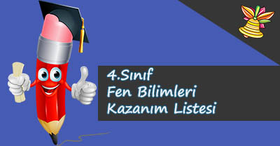 4. Sınıf Fen Bilimleri Kazanım Listesi