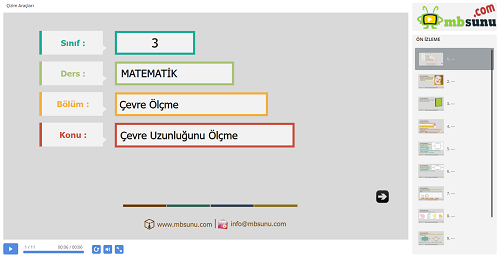 3.Sınıf Matematik - Çevre Uzunluğunu Ölçme Sunusu