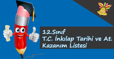 12. Sınıf T.C. İnkılap Tarihi ve Atatürkçülük Kazanım Listesi