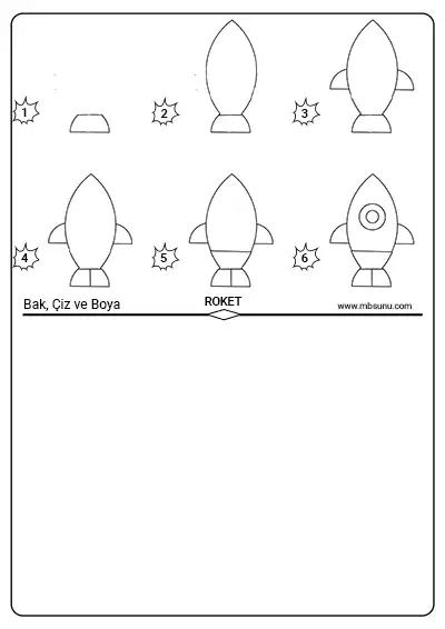 Bak, Çiz ve Boya Etkinliği - Roket