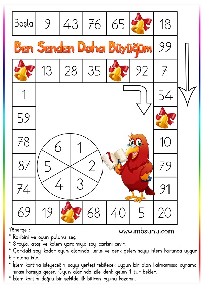 Seviye 2 - Ben Senden Daha Büyüğüm - Sayıları Karşılaştırma Oyunu