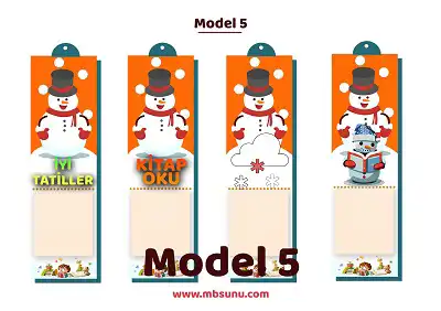 Model 5 - Kardan Adamlı, Fotoğraf Çerçeveli Kitap Ayracı