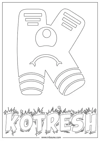 Coloring Page For Name - Kotresh