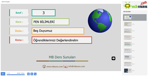 3.Sınıf Fen Bilimleri 2. Ünite Öğrendiklerimizi Değerlendirelim Sunusu