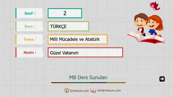 2. Sınıf Türkçe - Güzel Vatanım Metni Sunusu