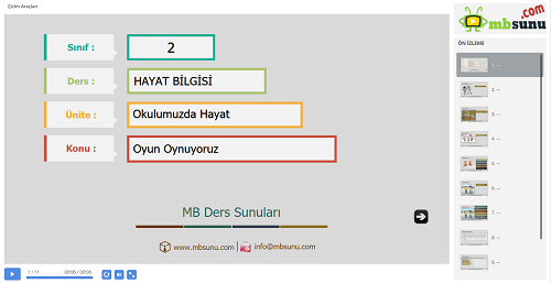 2.Sınıf Hayat Bilgisi Oyun Oynuyoruz Sunusu