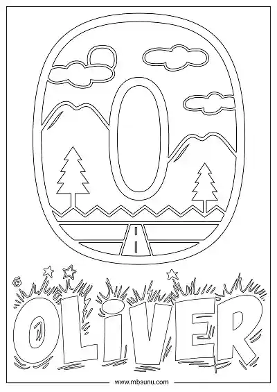 Coloring Page For Name - Oliver