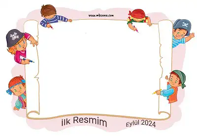 Eylül 2024 - 1.Sınıf İlk Gün Resmim Şablonu 2