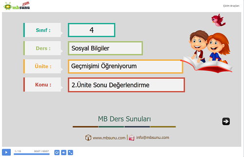 4.Sınıf Sosyal Bilgiler 2. Ünite Değerlendirme Sunusu