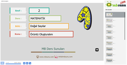 2.Sınıf Matematik Sayı Örüntüleri Sunusu