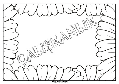 Desenli Değerler Boyama - Çalışkanlık