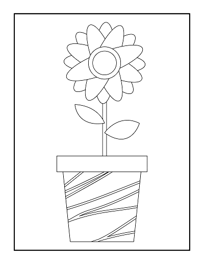Vazolu Çiçek Boyama 2