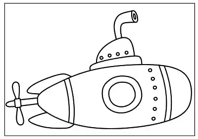 Denizaltı gemisi boyama sayfası 2