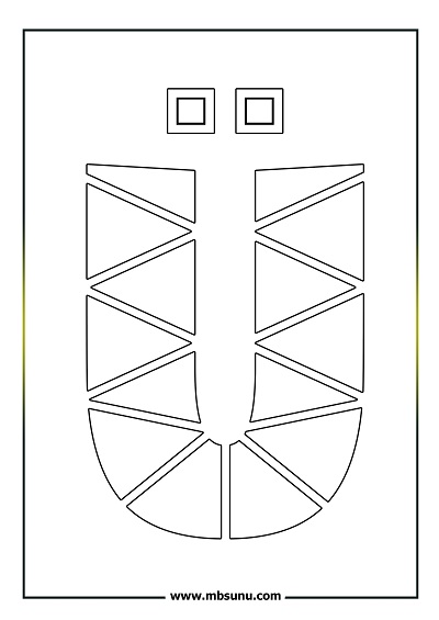 Desenli Ü Harfi Boyama Sayfaları