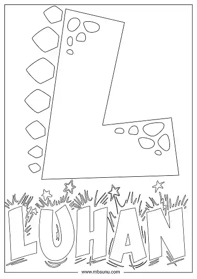 Coloring Page For Name - Luhan