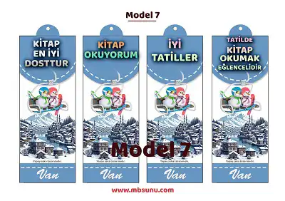 Model 7 - Kış ve Şehir Temalı (Van) Kitap Ayracı