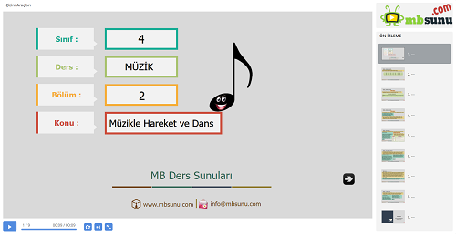 4.Sınıf Müzik Müzikle Hareket ve Dans Sunusu