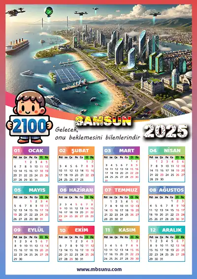 Gelecek Tasarımlı 2025 Samsun Takvimi