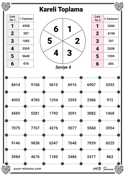 Seviye 4 - Kareli Toplama - Toplama İşlemi Oyunu