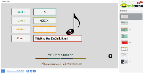 4.Sınıf Müzik Müzikte Hız Değişiklikleri Sunusu