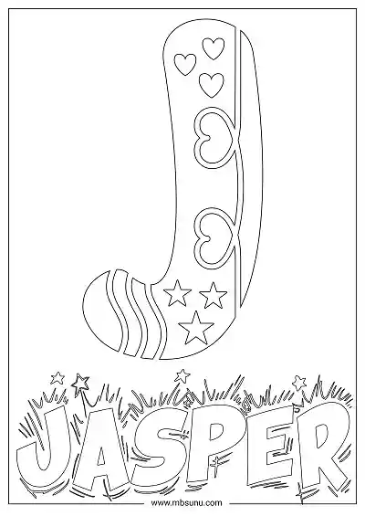 Coloring Page For Name - Jasper