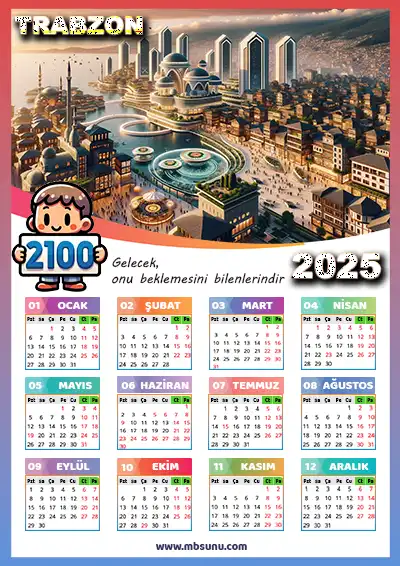 Gelecek Tasarımlı 2025 Trabzon Takvimi
