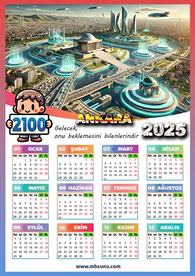Gelecek Tasarımlı 2025 Ankara Takvimi