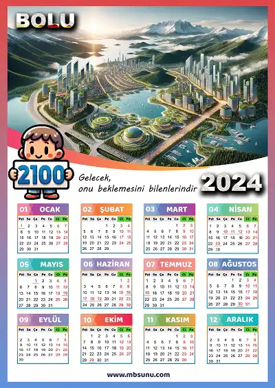 Gelecek Tasarımlı 2024 Bolu Takvimi