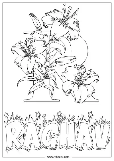 Coloring Page For Name - Raghav