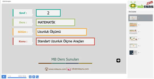 2.Sınıf Matematik - Standart Uzunluk Ölçme Araçları Sunusu