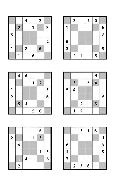 Çapraz Sudoku Etkinlikleri (6x6)