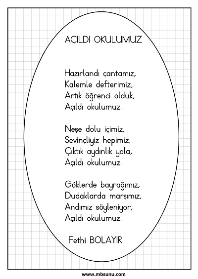 Süslemeye Uygun İlköğretim Haftası Şiirleri