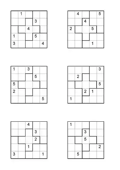 Figürlü Sudoku Etkinlikleri (5x5) - Seviye 2