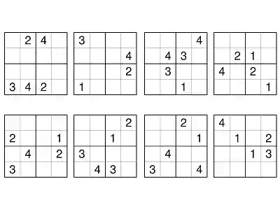 Klasik Sudoku Etkinlikleri (4x4) - Seviye 3