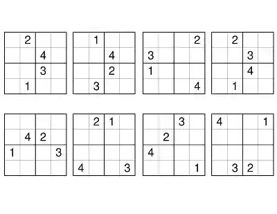 Klasik Sudoku Etkinlikleri (4x4) - Seviye 5