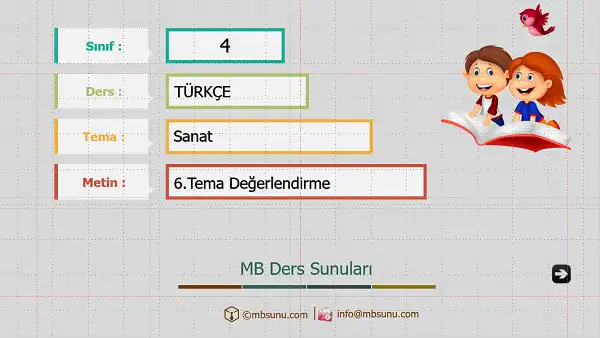 4. Sınıf Türkçe 6. Tema Değerlendirme Sunusu (Koza)