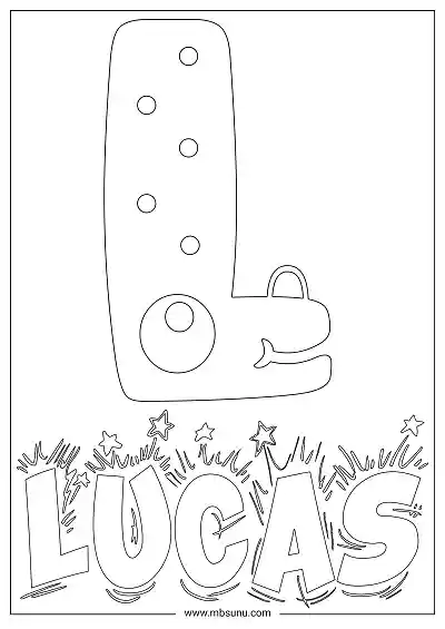 Coloring Page For Name - Lucas