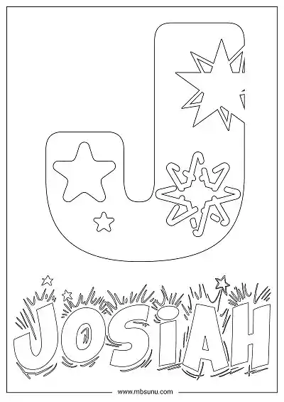 Coloring Page For Name - Josiah