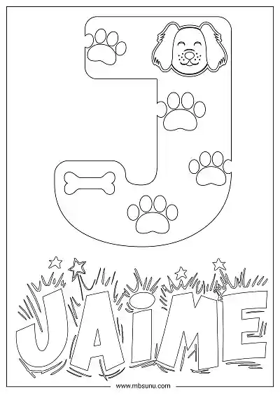 Coloring Page For Name - Jaime