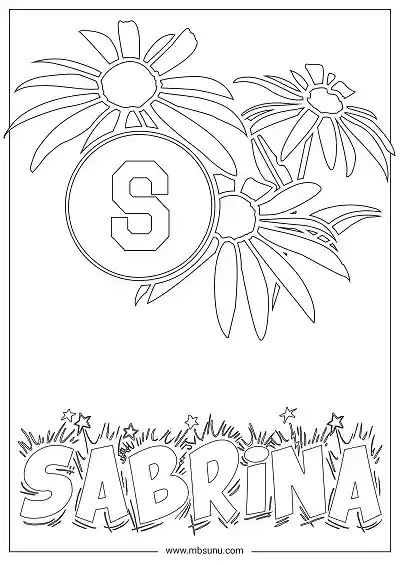 Coloring Page For Name - Sabrina