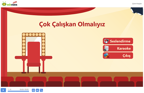 Çok Çalışkan Olmalıyız Karaoke Sunu