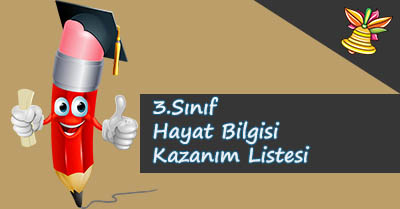 3. Sınıf Hayat Bilgisi Kazanım Listesi