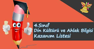 4. Sınıf Din Kültürü ve Ahlak Bilgisi Kazanım Listesi